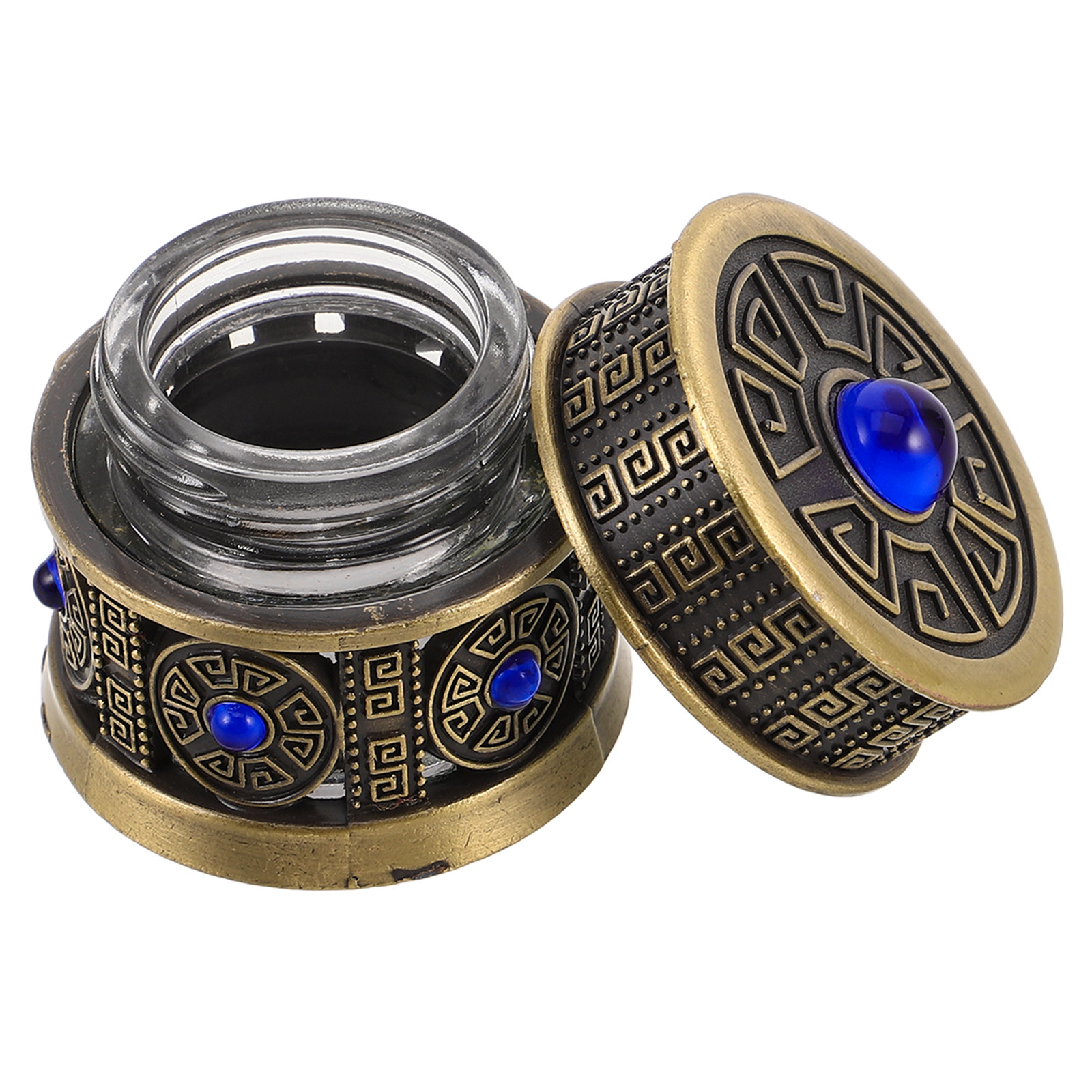 Luxury Skincare Jars - Sophisticated Refillable Cream Jar Metal Rim