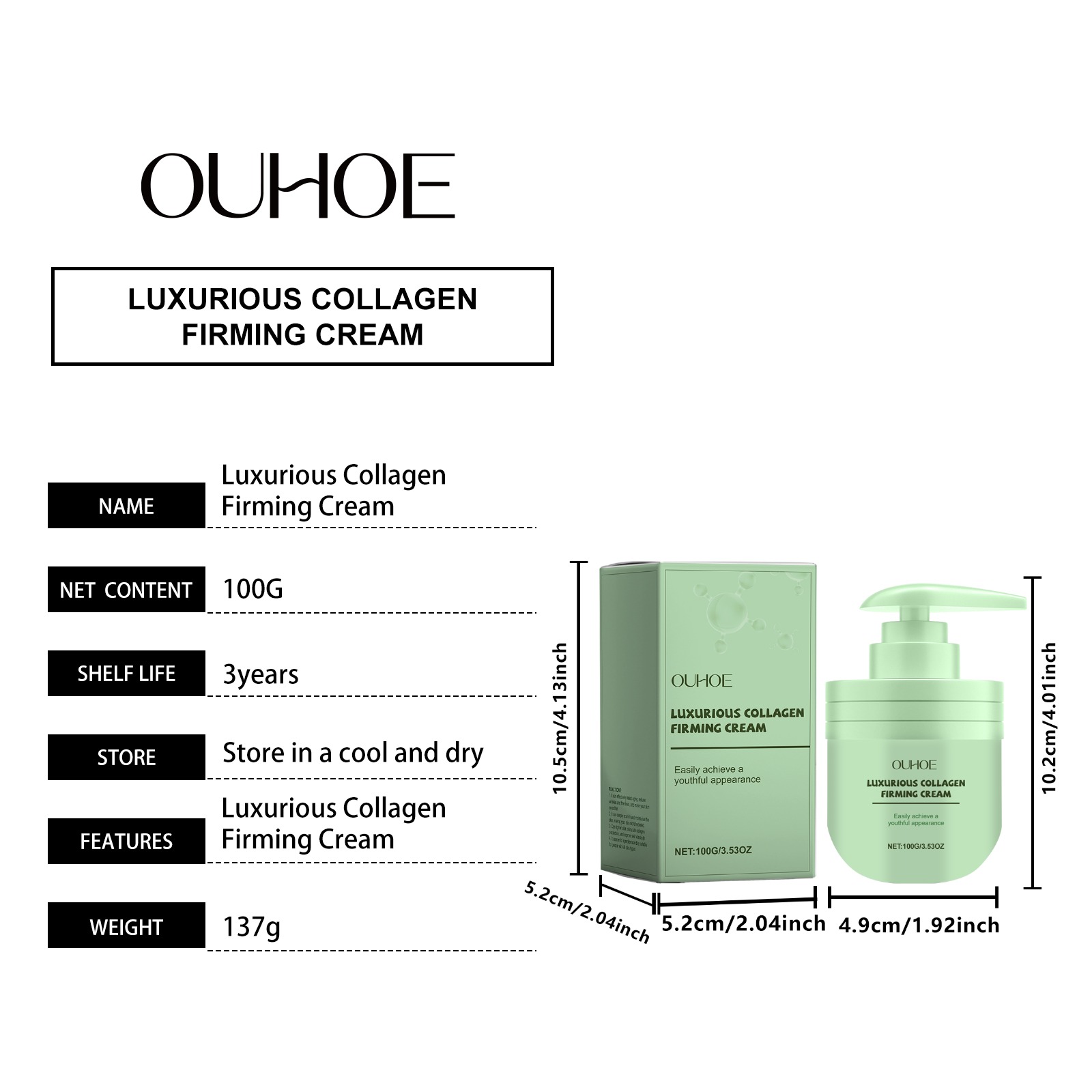 100g Collagen Peptide Cream Tr - Luxury Skincare Jars incelemesi ve fiyatı