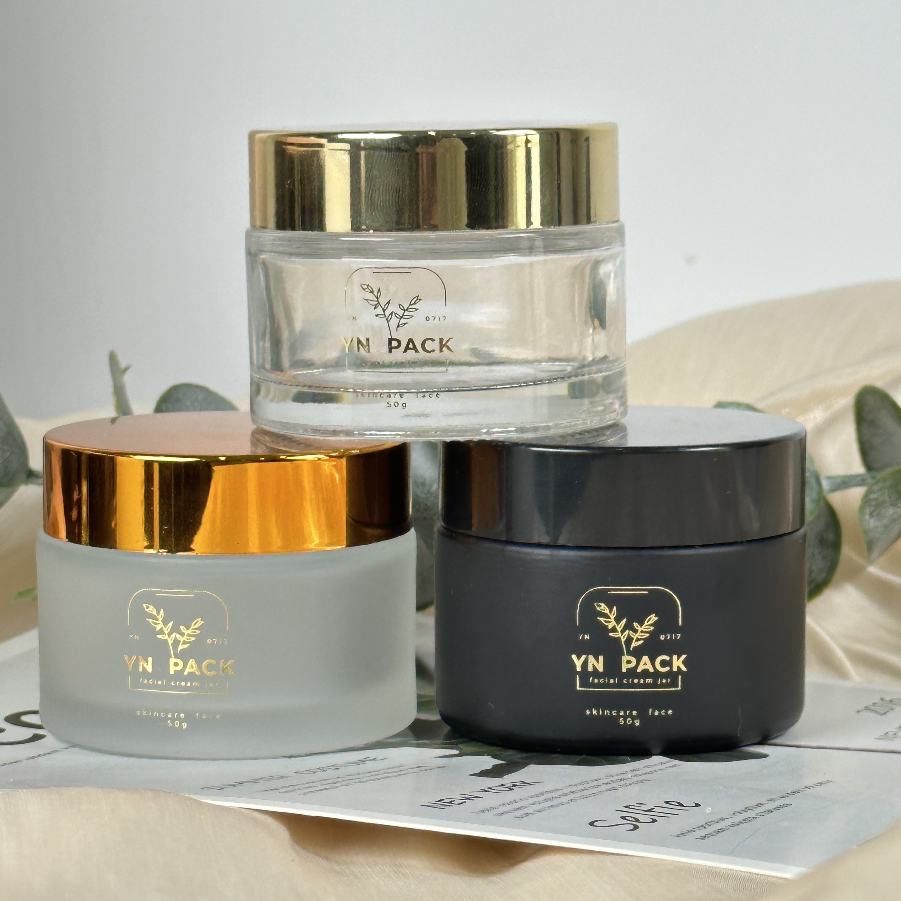 luxury glass jar Wholesa frost - Luxury Skincare Jars incelemesi ve fiyatı