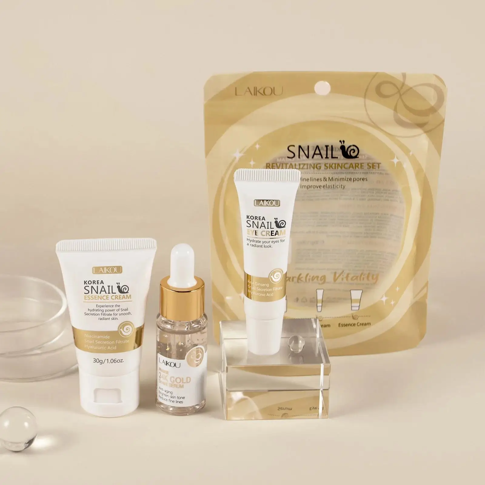 24K Gold Snail Repair Serum Ey - Luxury Skincare Serum incelemesi ve fiyatı
