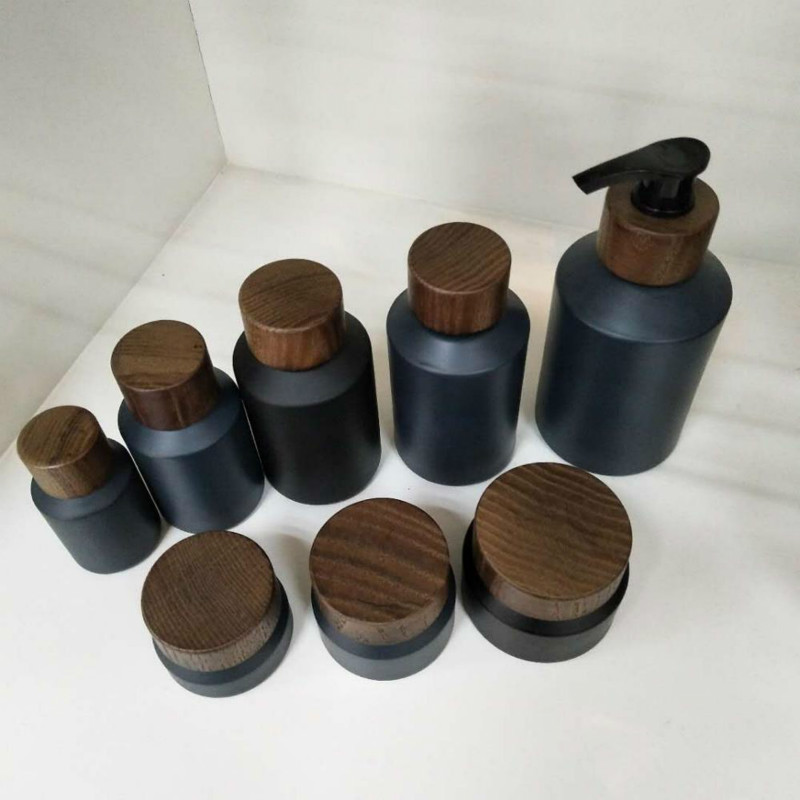 60pcs 120ml black matte glass  - Luxury Skincare Jars incelemesi ve fiyatı