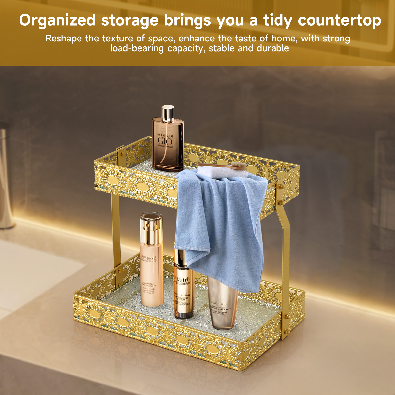 Double-Layer Glass Storage Tra - High Luxury Skincare incelemesi ve fiyatı