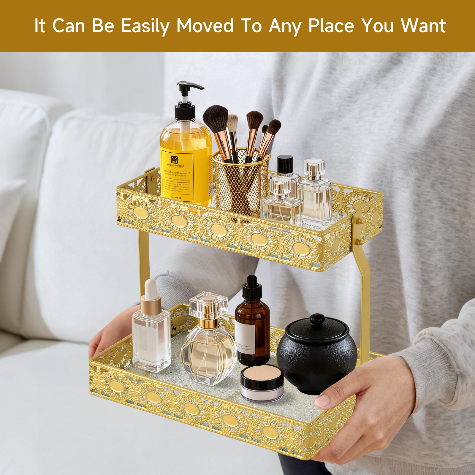 Double-Layer Glass Storage Tra - High Luxury Skincare incelemesi ve fiyatı