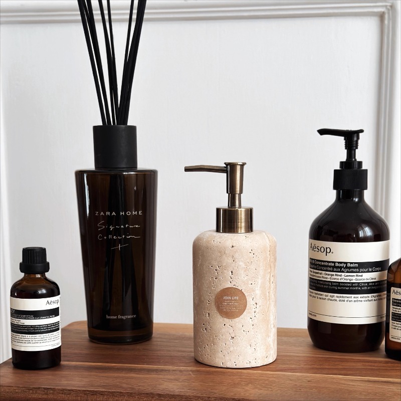 Natural Stone Lotion Dispenser - Luxury Skincare Jars incelemesi ve fiyatı